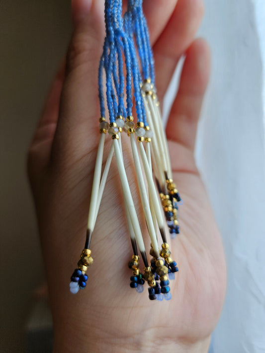 Blue Porcupine Dangles