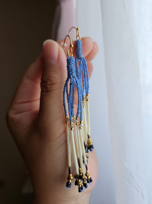 Blue Porcupine Dangles