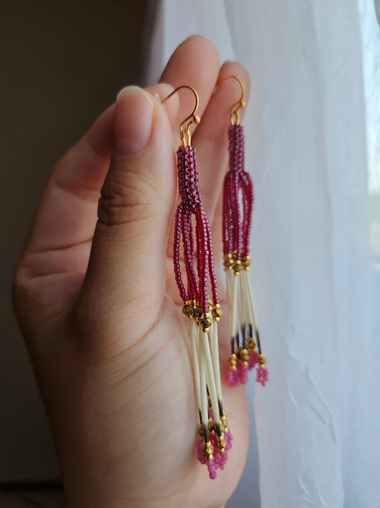 Pink Porcupine Dangles